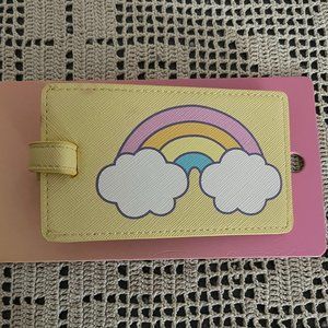 NEW with tags Stoney Clover Lane x Target luggage tag yellow rainbow rare